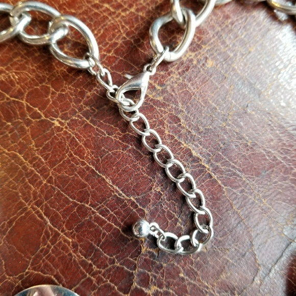 Relisted - Silver loops statement necklace bold chunky - Picture 5 of 5